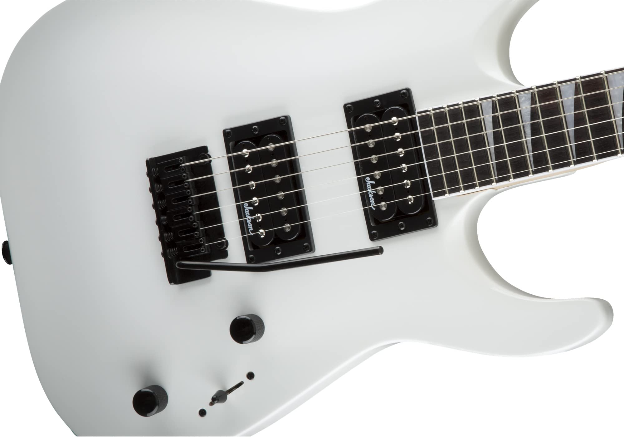 Jackson Dinky Arch Top JS22 DKA Electric Guitar - Snow White Bundle with Cable, Tuner, Strap, Picks, and Austin Bazaar Instructi